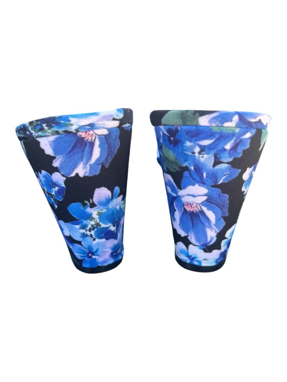 Nine West Floral Blue Wedge Sandals - Elegant Slip-On Heels - Picture 3 of 7
